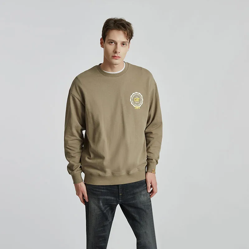 CAT Sweatshirts Men Khaki Green-5