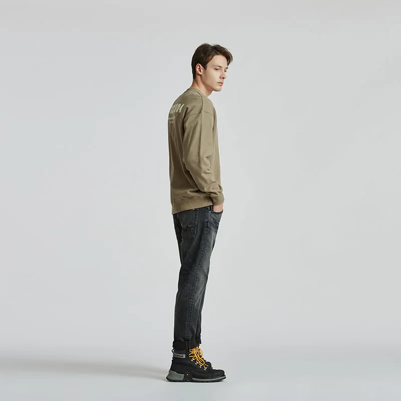 CAT Sweatshirts Men Khaki Green-4