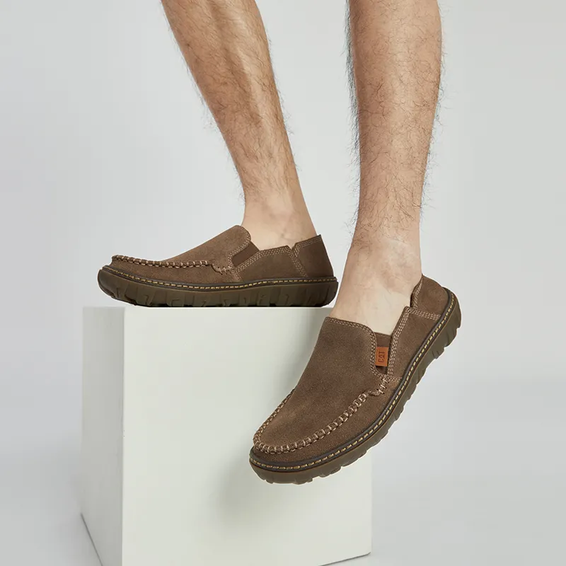 CAT Boat Shoes Men Brown-6