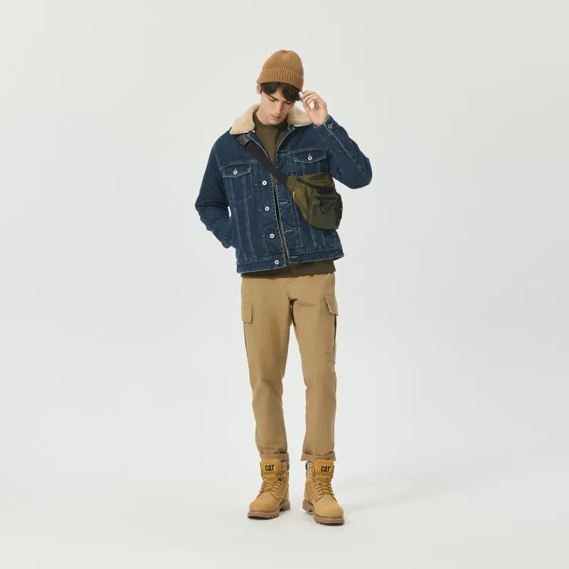 CAT Puffer Jackets Men Indigo-3