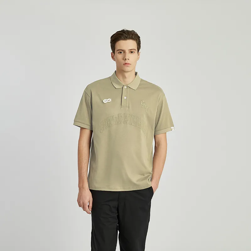 CAT SS24 T Shirt Men's Khaki Green-4