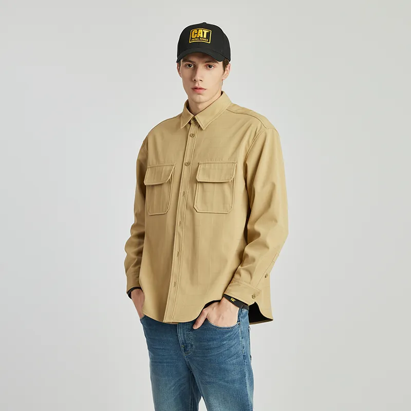 CAT Shirts Men Dark Khaki-5