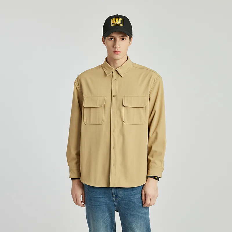 CAT Shirts Men Dark Khaki-4