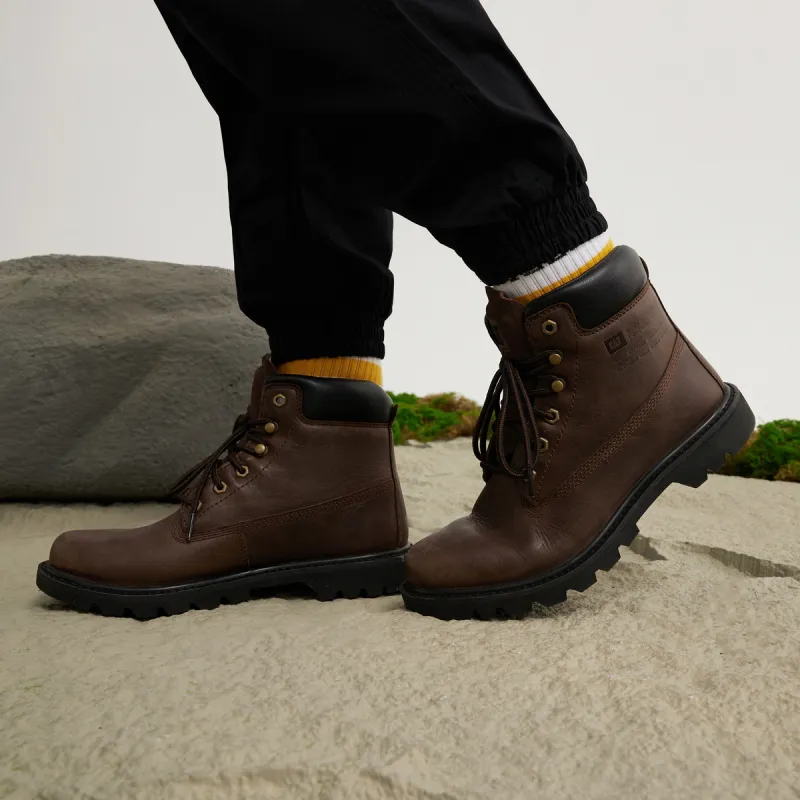 CAT Wear Resistant Slip Resistant Crew Outdoor Boots Unisex Tan-6