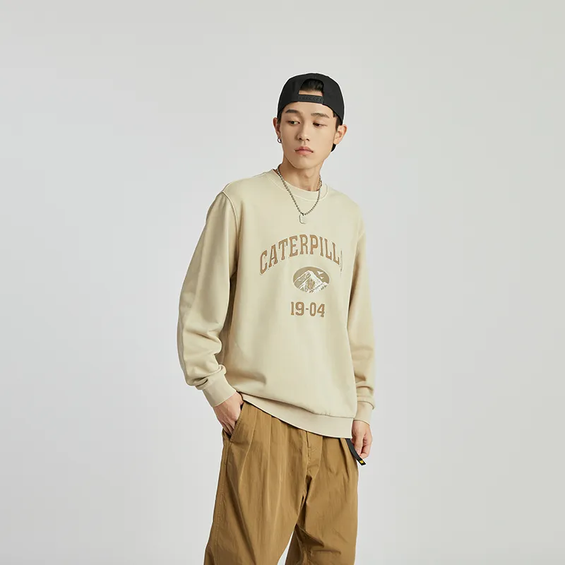 CAT Sweatshirt Men's Light Khaki-5