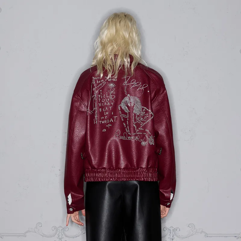 ROCAWEAR SS25 Leather Jacket Unisex-2