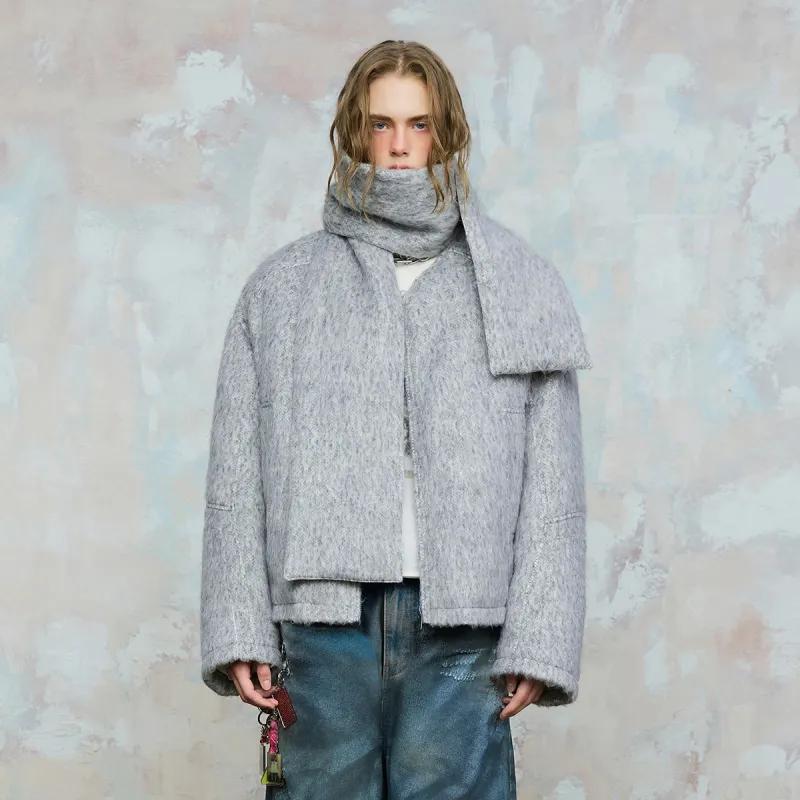 ROCAWEAR Down Jacket Unisex Gray-2