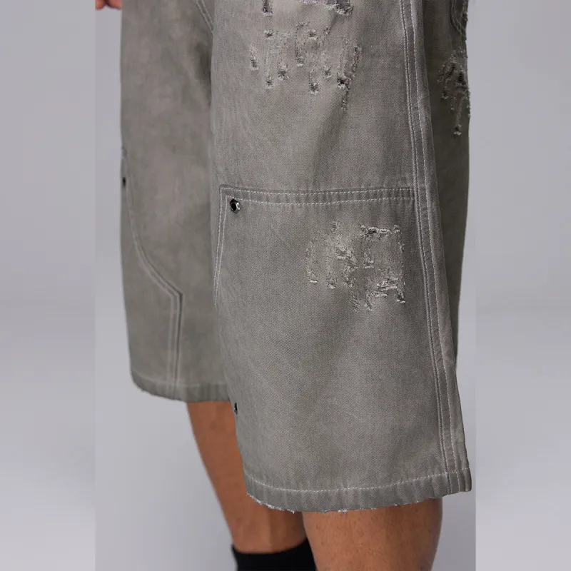 ROCAWEAR Denim Shorts Unisex Gray-5