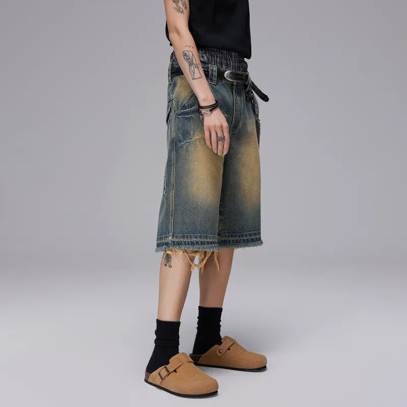 ROCAWEAR Denim Shorts Unisex Washed Blue-3