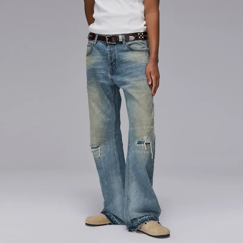 ROCAWEAR Jeans Unisex Washed Denim Blue-4
