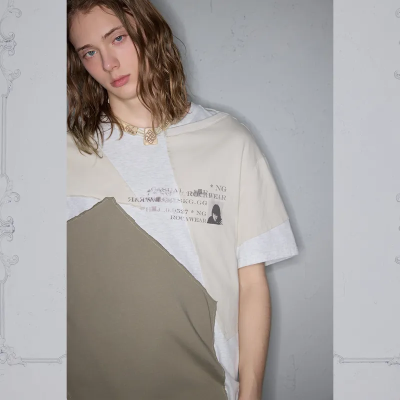 ROCAWEAR T-Shirts Unisex Khaki Multicolor-5