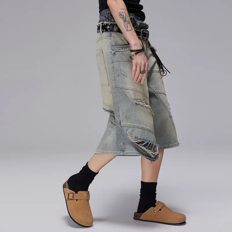 ROCAWEAR Denim Shorts Unisex Light Blue-4
