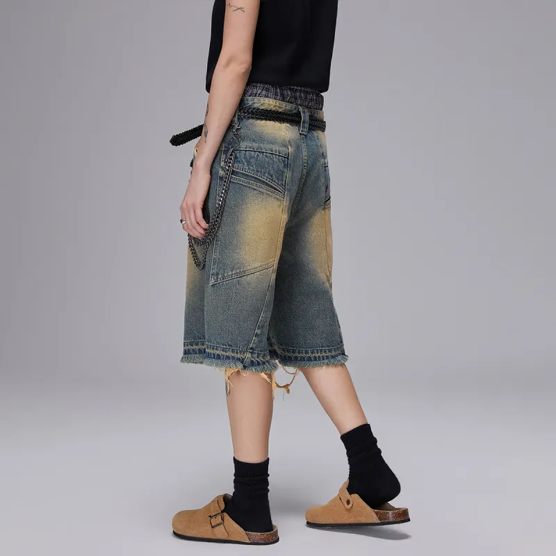 ROCAWEAR Denim Shorts Unisex Washed Blue-4