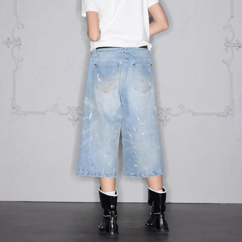 ROCAWEAR Denim Shorts Unisex Washed Blue-4