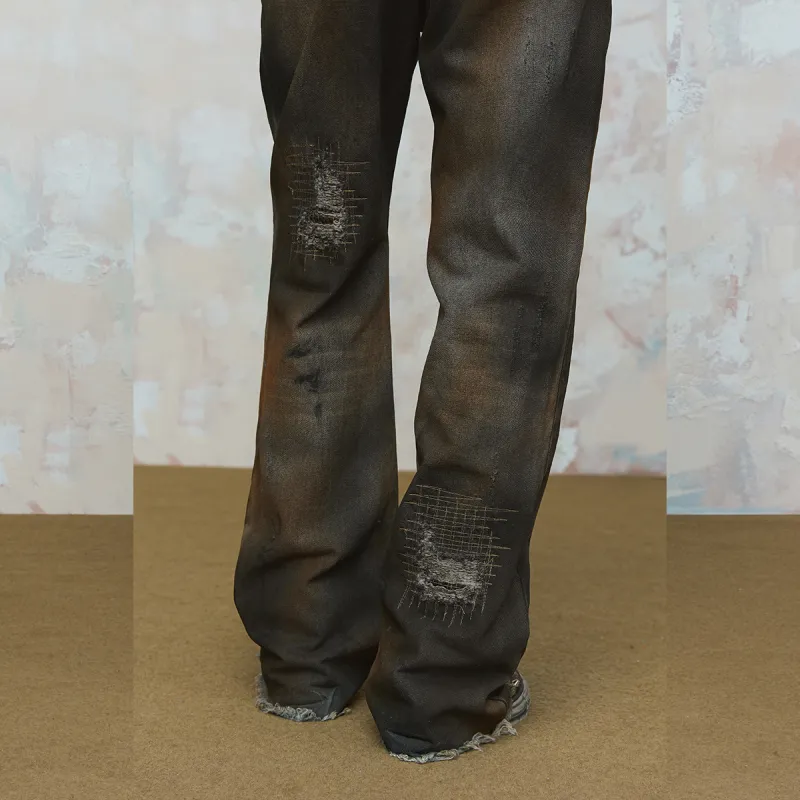 ROCAWEAR Jeans Unisex Yellow Mud Denim Blue-5