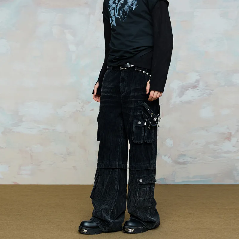 ROCAWEAR Cargo Pants Unisex Black-3
