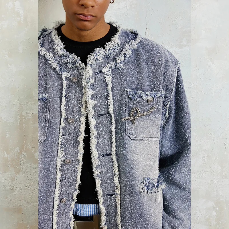ROCAWEAR Denim Jacket Unisex Light Blue-3
