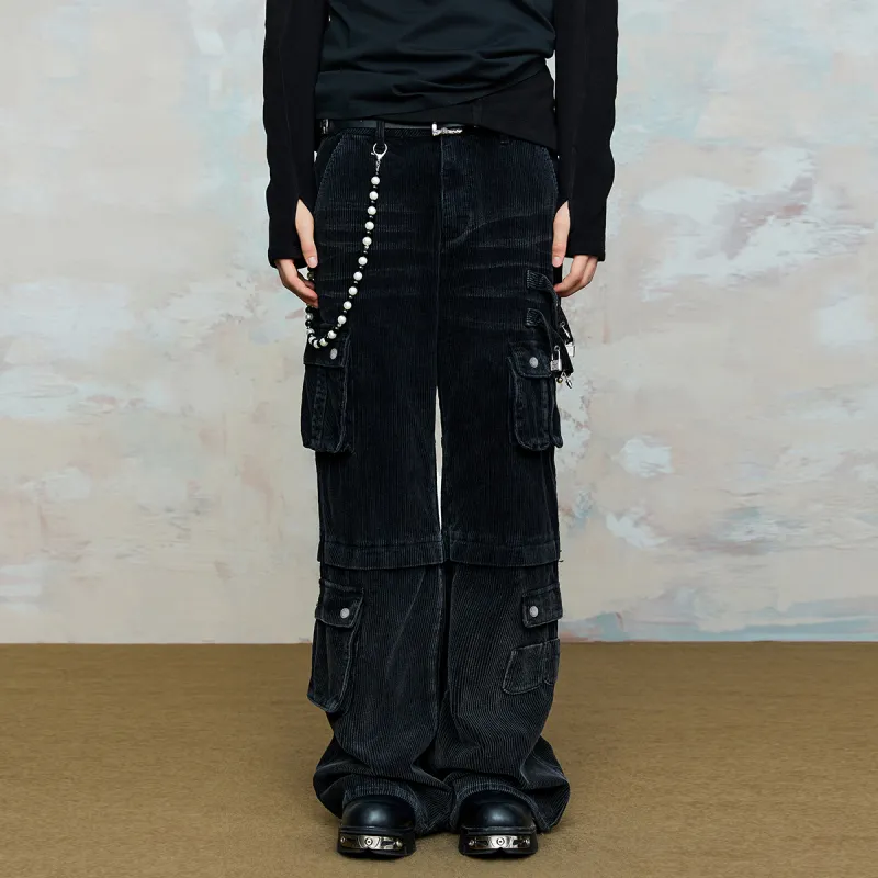 ROCAWEAR Cargo Pants Unisex Black-2