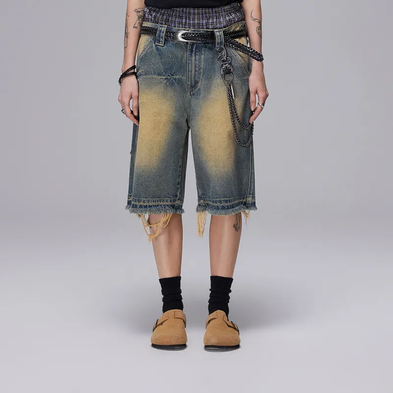 ROCAWEAR Denim Shorts Unisex Washed Blue-2