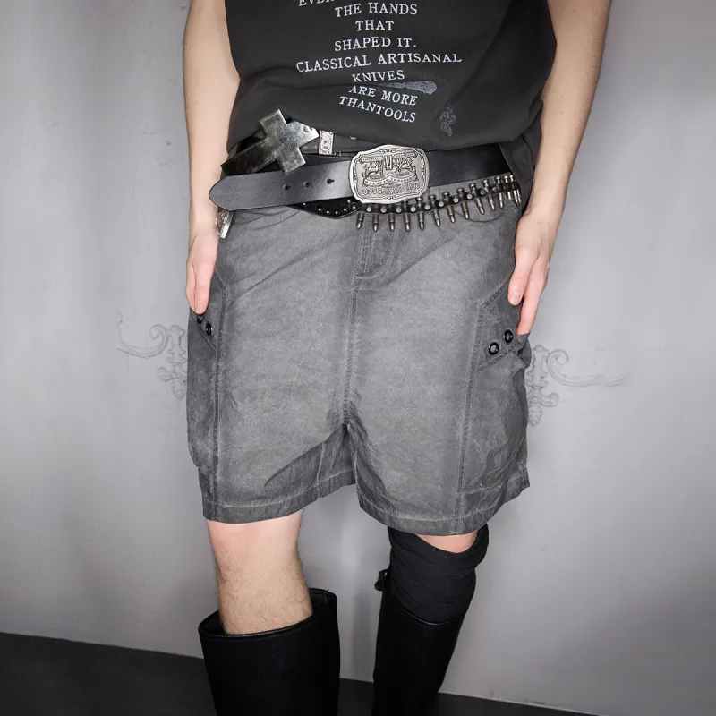 ROCAWEAR Casual Shorts Unisex Gray White-5
