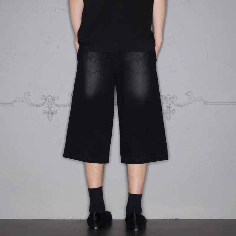 ROCAWEAR Denim Shorts Unisex Black-3