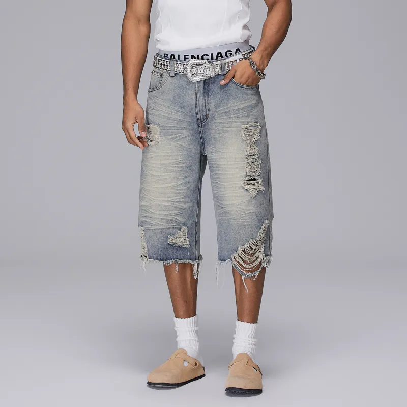 ROCAWEAR Denim Shorts Unisex Light Blue-5