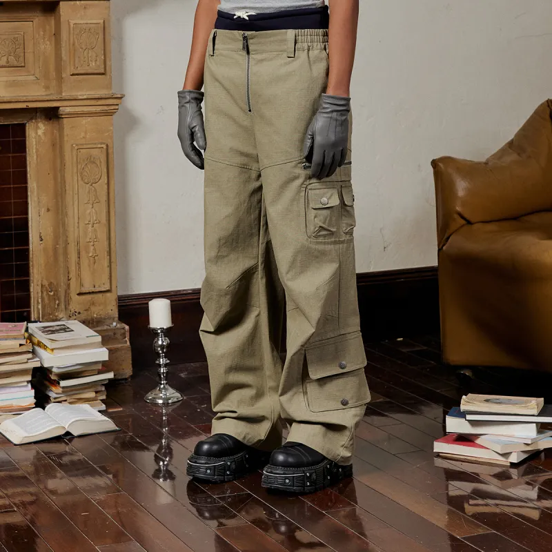 ROCAWEAR Cargo Pants Unisex Khaki-4