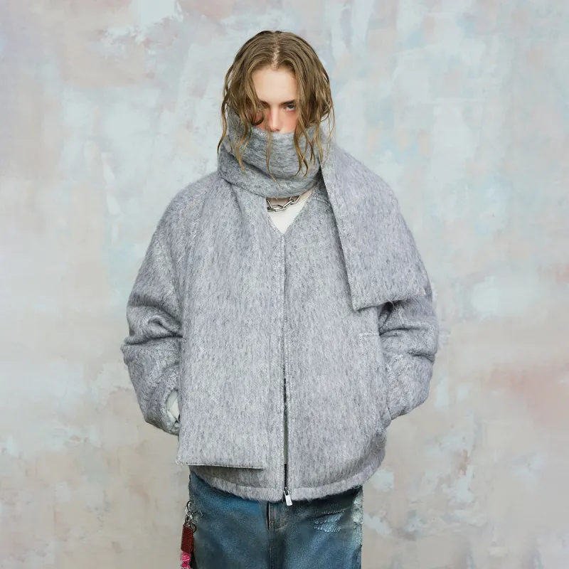 ROCAWEAR Down Jacket Unisex Gray-5