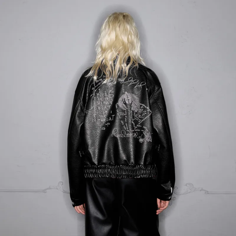 ROCAWEAR SS25 Leather Jacket Unisex-5