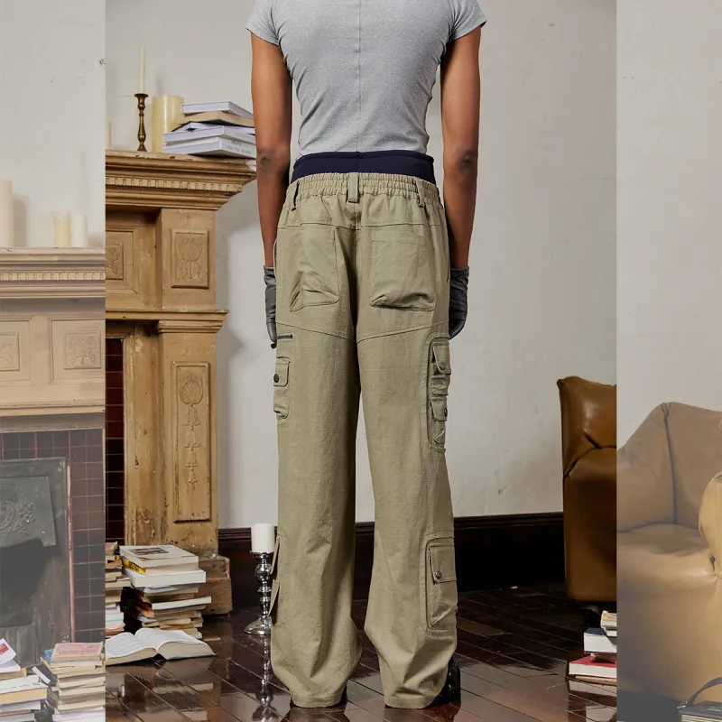 ROCAWEAR Cargo Pants Unisex Khaki-3