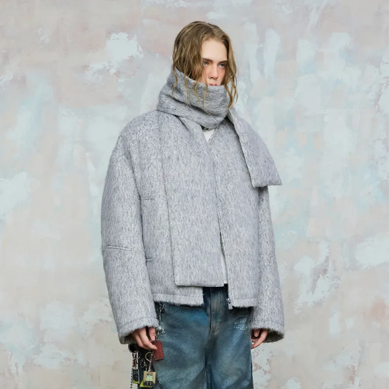 ROCAWEAR Down Jacket Unisex Gray-3