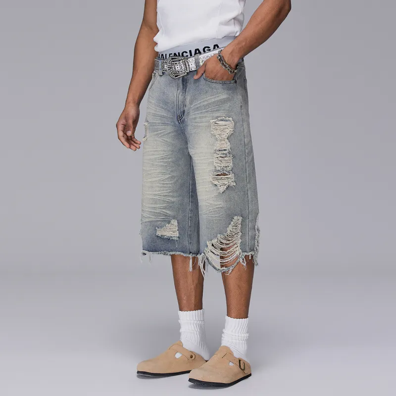 ROCAWEAR Denim Shorts Unisex Light Blue-3