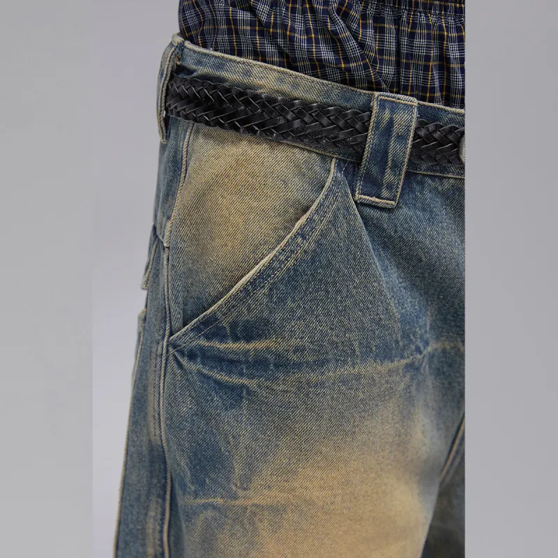 ROCAWEAR Denim Shorts Unisex Washed Blue-5