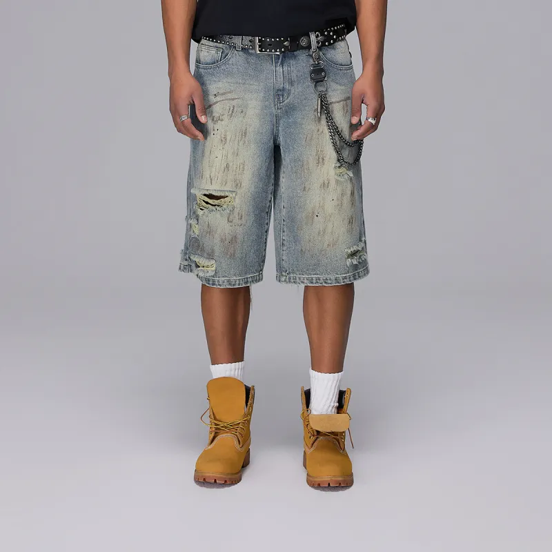 ROCAWEAR Denim Shorts Unisex Light Blue-2