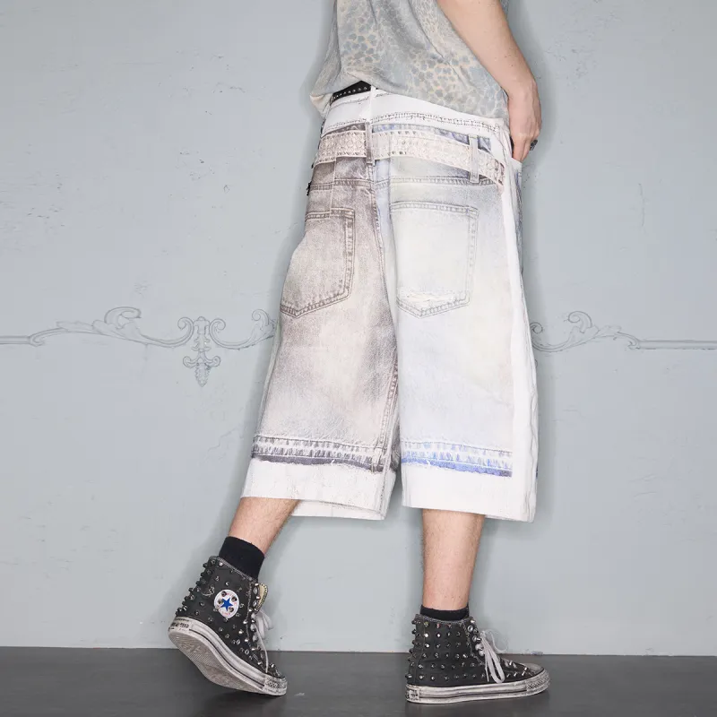 ROCAWEAR Casual Shorts Unisex White Denim-4