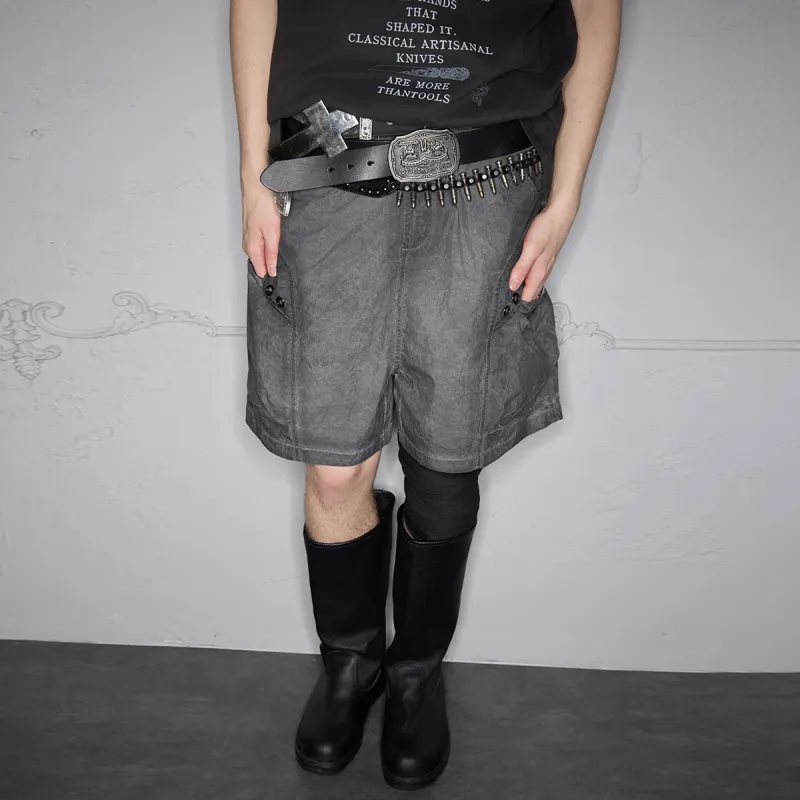 ROCAWEAR Casual Shorts Unisex Gray White-4
