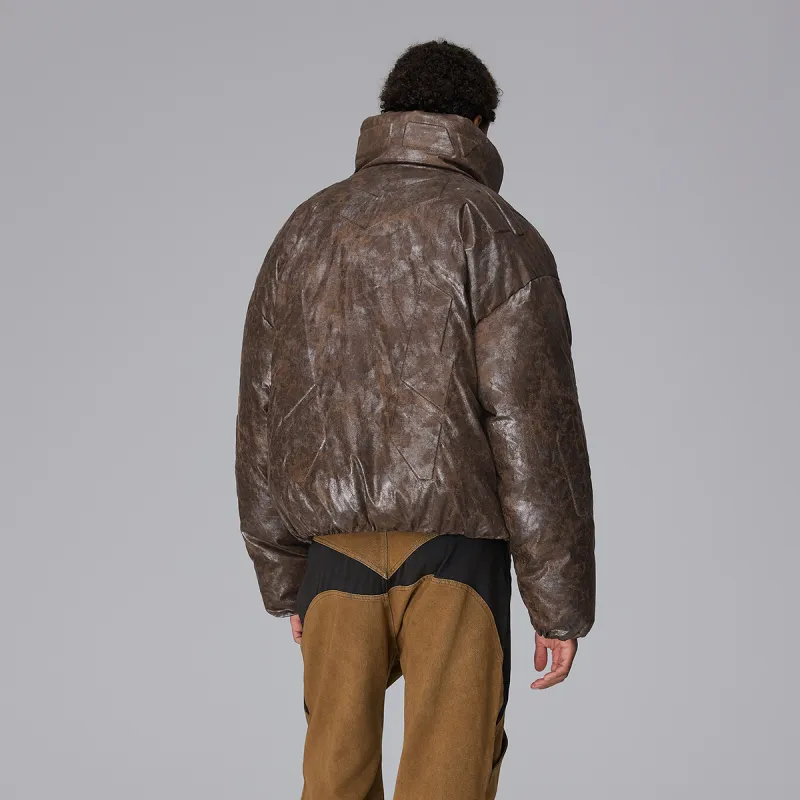 ROCAWEAR Down Jacket Unisex Brown-2