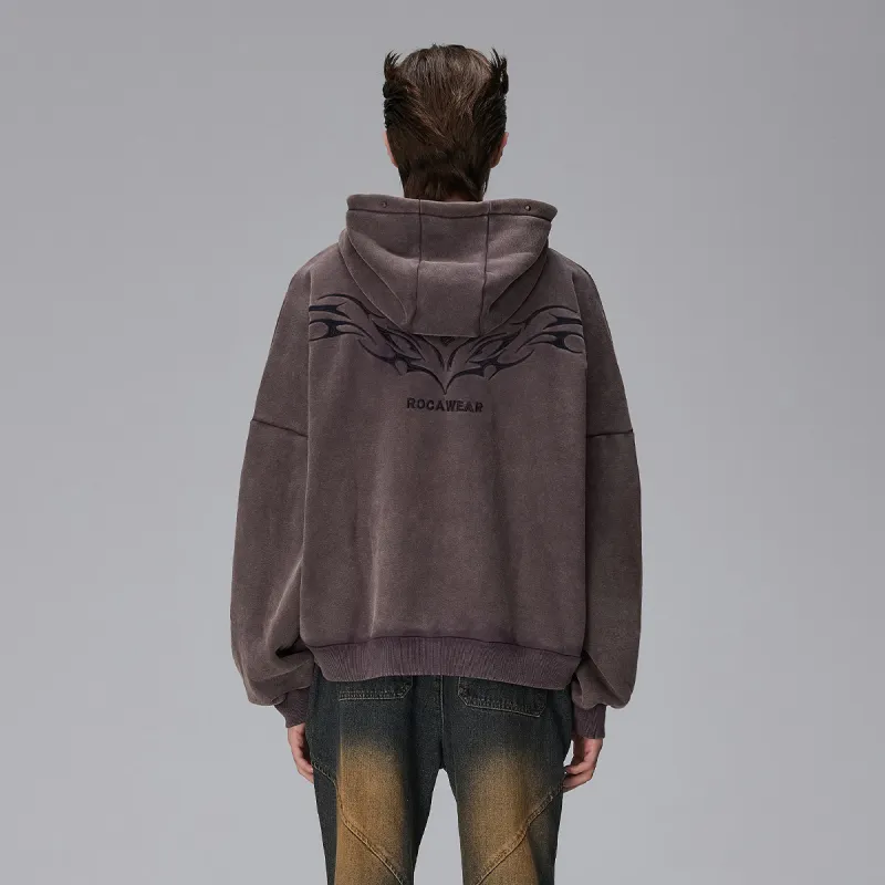 ROCAWEAR Sweatshirt Unisex Washed Coffee-2