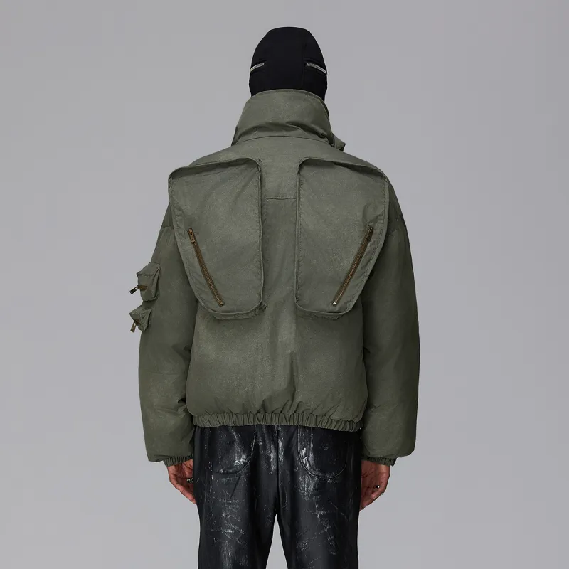 ROCAWEAR Puffer Jacket Unisex Army Green-2