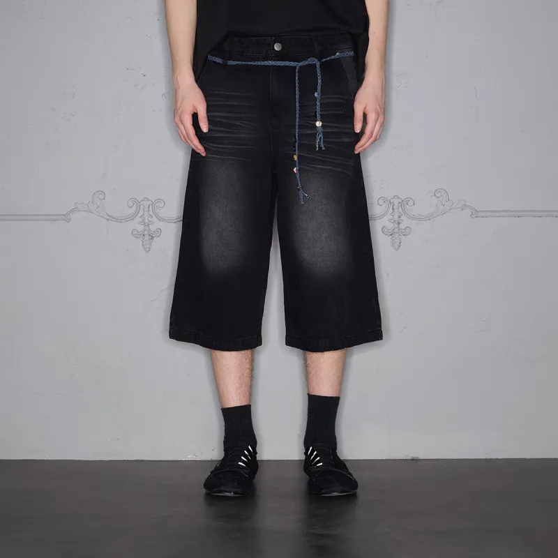 ROCAWEAR Denim Shorts Unisex Black-2