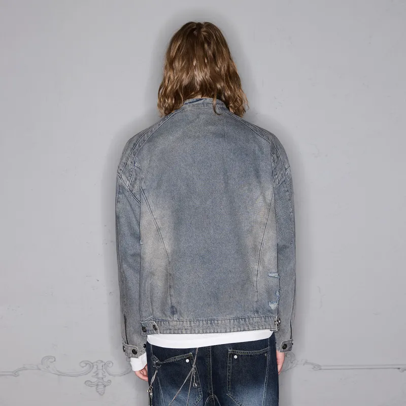 ROCAWEAR SS25 Denim Jacket Unisex Washed Denim Blue-4