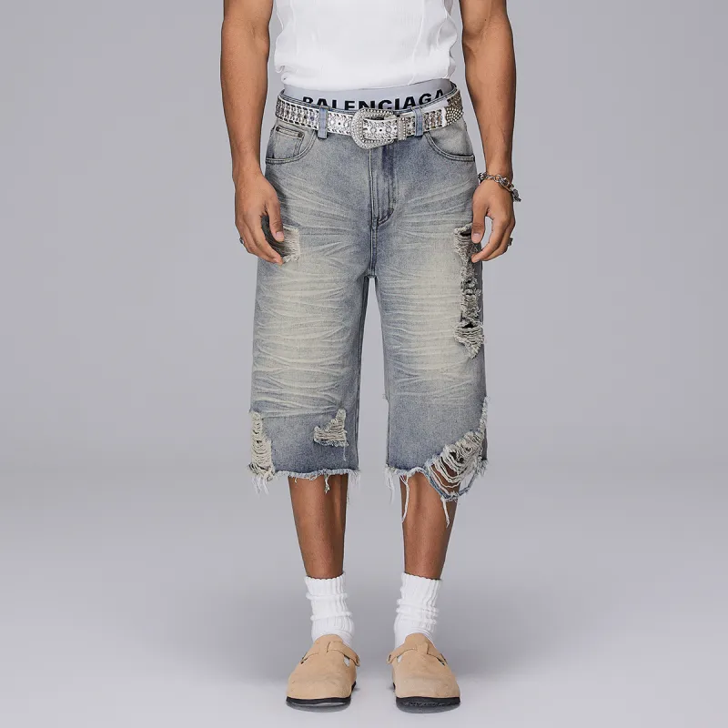 ROCAWEAR Denim Shorts Unisex Light Blue-2