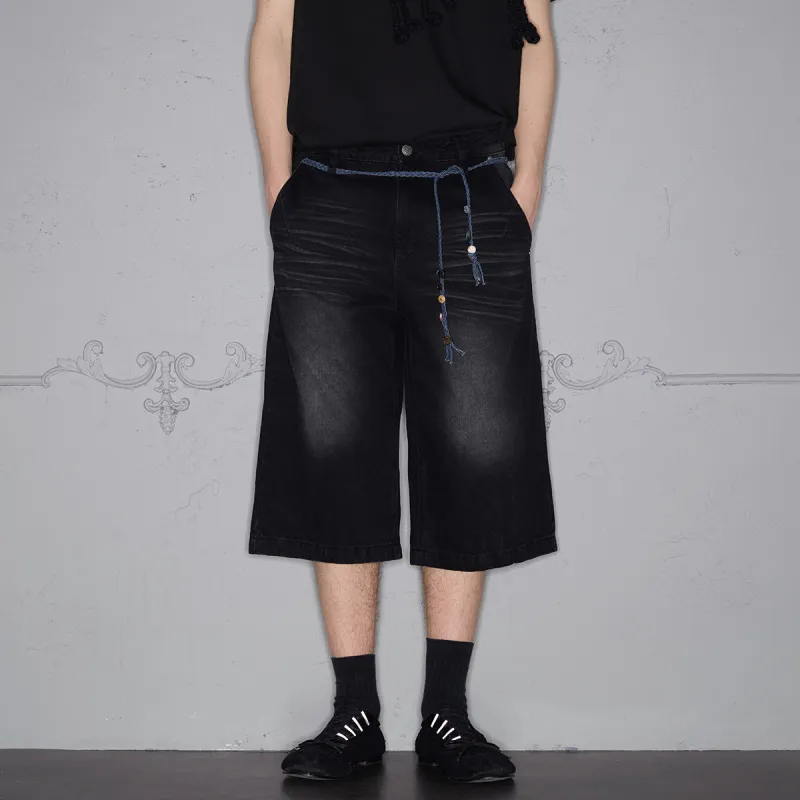 ROCAWEAR Denim Shorts Unisex Black-4