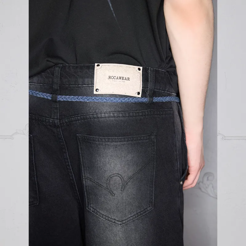ROCAWEAR Denim Shorts Unisex Black-5