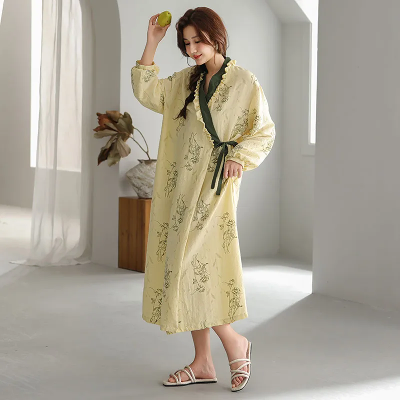 Kerener Nightgown Women's Yellow-2