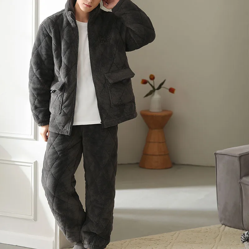 Kerener Pajama Set Men's Charcoal Gray-2