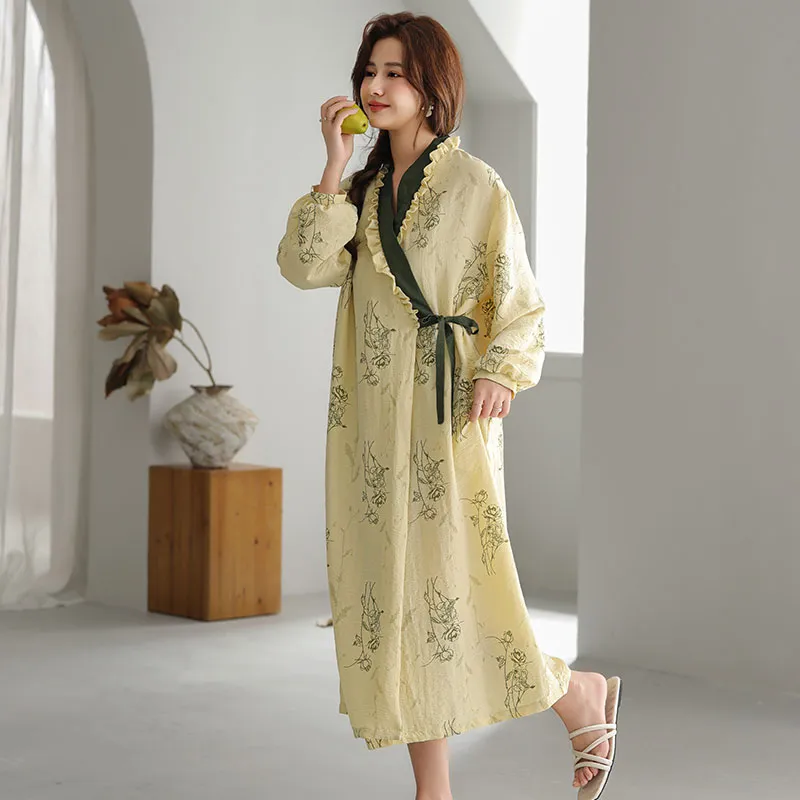Kerener Nightgown Women's Yellow-4
