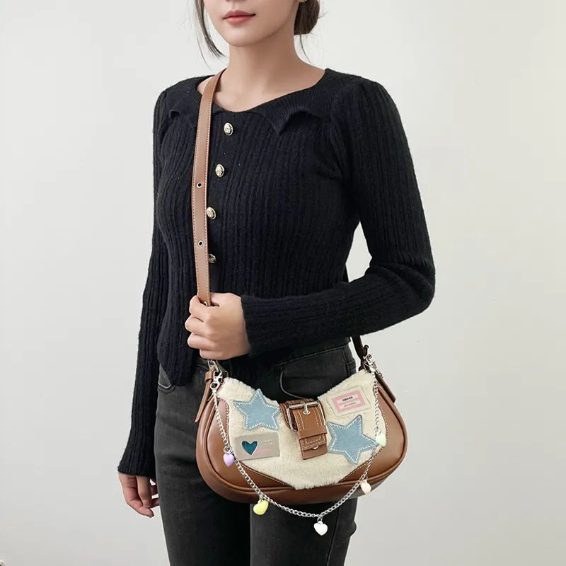 ResNonverba PU Shoulder Bag Crossbody Bag Regular Women's Multicolor-25