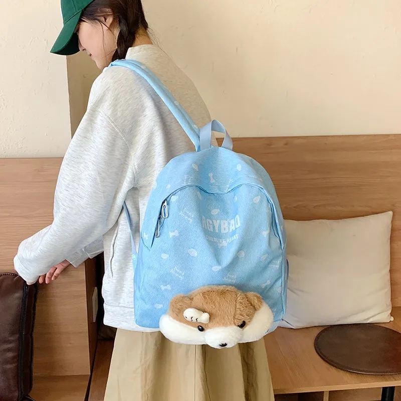 ResNonverba Nylon Backpacks Regular Women's Blue-2