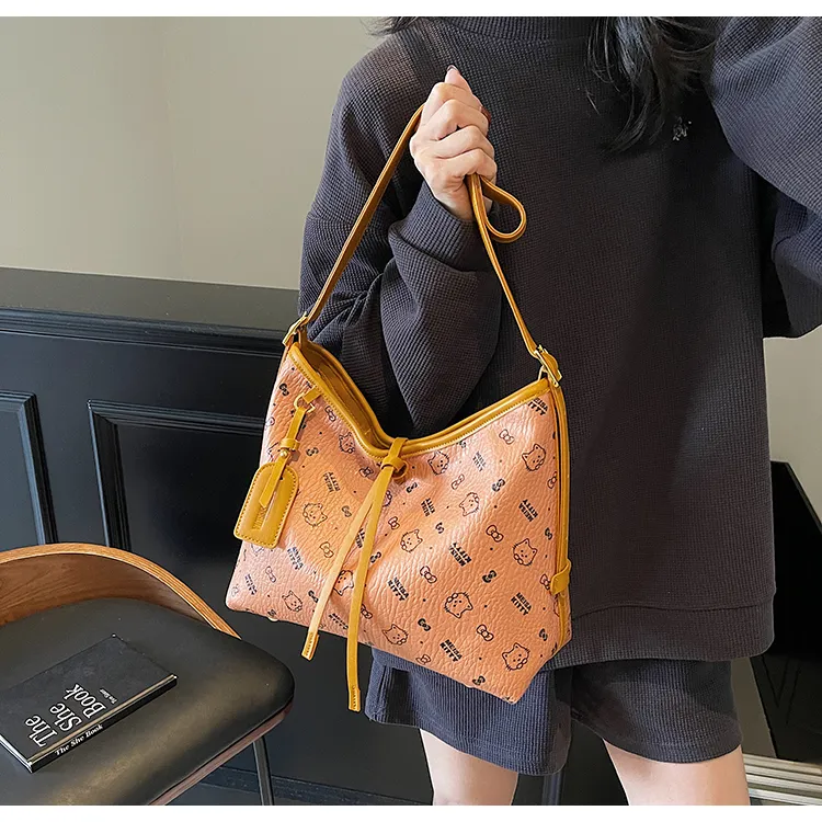 ResNonverba PU Shoulder Bag Shoulder Bag Regular Women's Light Pink/Pink/Brown-5